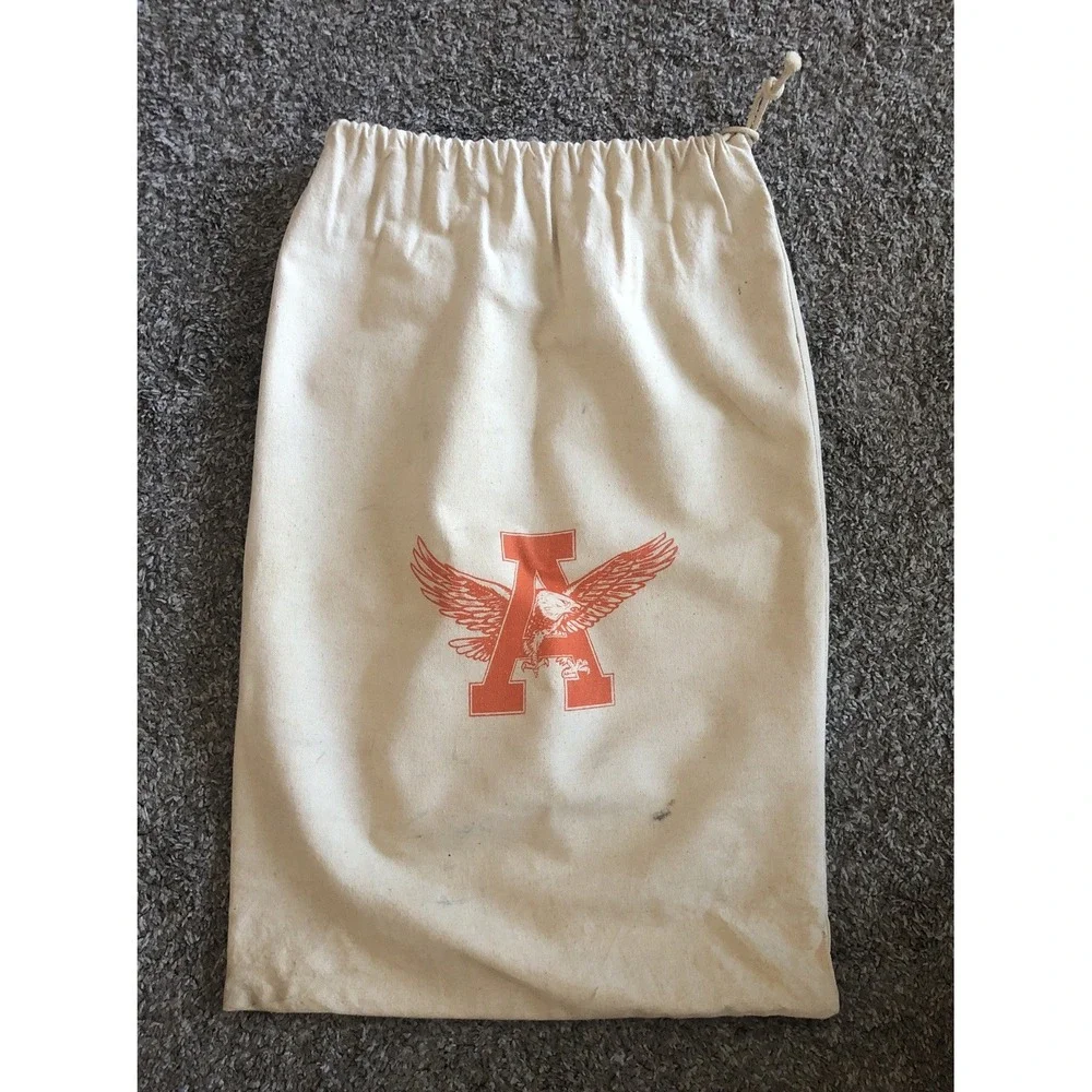 Vintage AUBURN TIGERS Laundry Tote BAG DRAWSTRING CINCH 17x26 Cream Canvas
